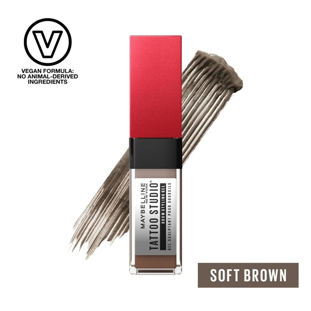 Maybelline 36HR Tattoo Studio Brow Styling Gel in 255 Soft Brown | NWT